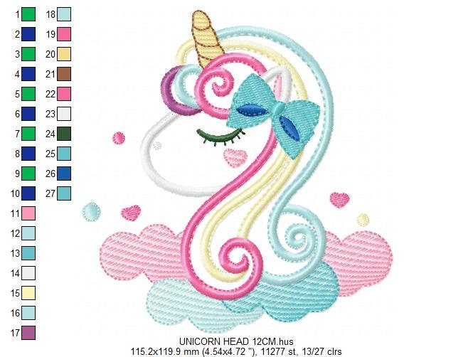 Unicorn embroidery designs - Girl embroidery design machine embroidery pattern - baby embroidery newborn embroidery unicorn applique design