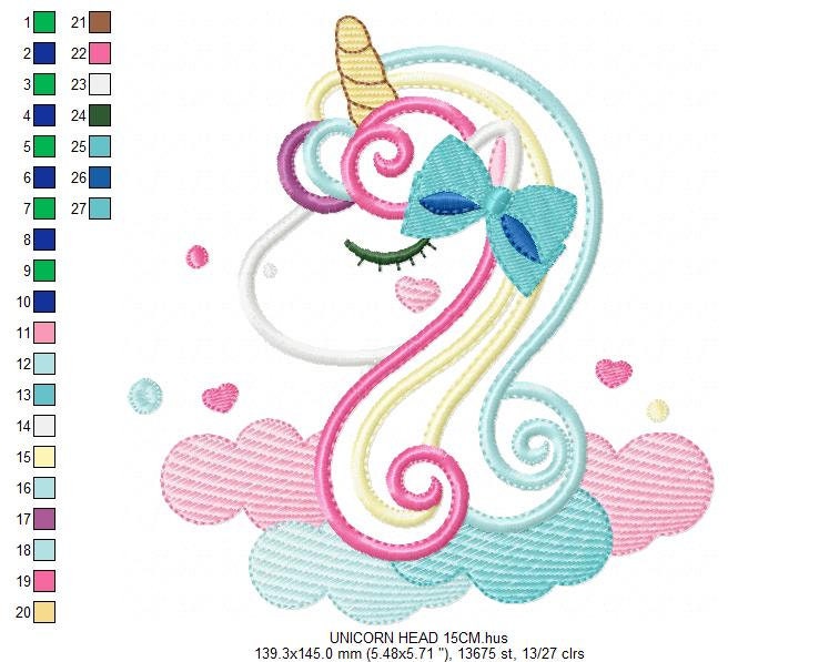 Unicorn embroidery designs - Girl embroidery design machine embroidery pattern - baby embroidery newborn embroidery unicorn applique design