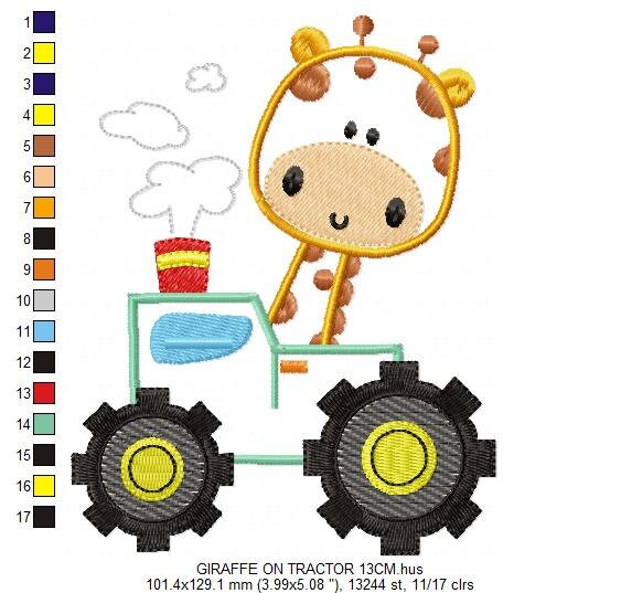 Giraffe embroidery design - Animal embroidery designs machine embroidery pattern - baby boy embroidery file - Safari Giraffe applique design