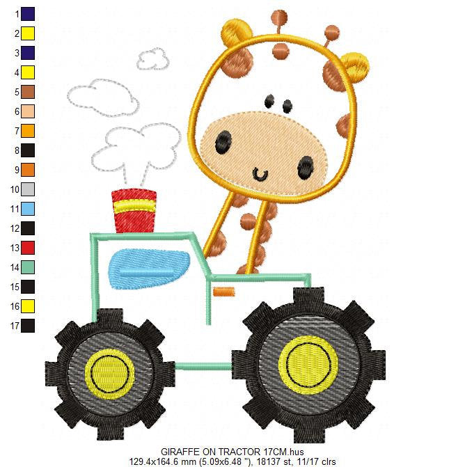 Giraffe embroidery design - Animal embroidery designs machine embroidery pattern - baby boy embroidery file - Safari Giraffe applique design