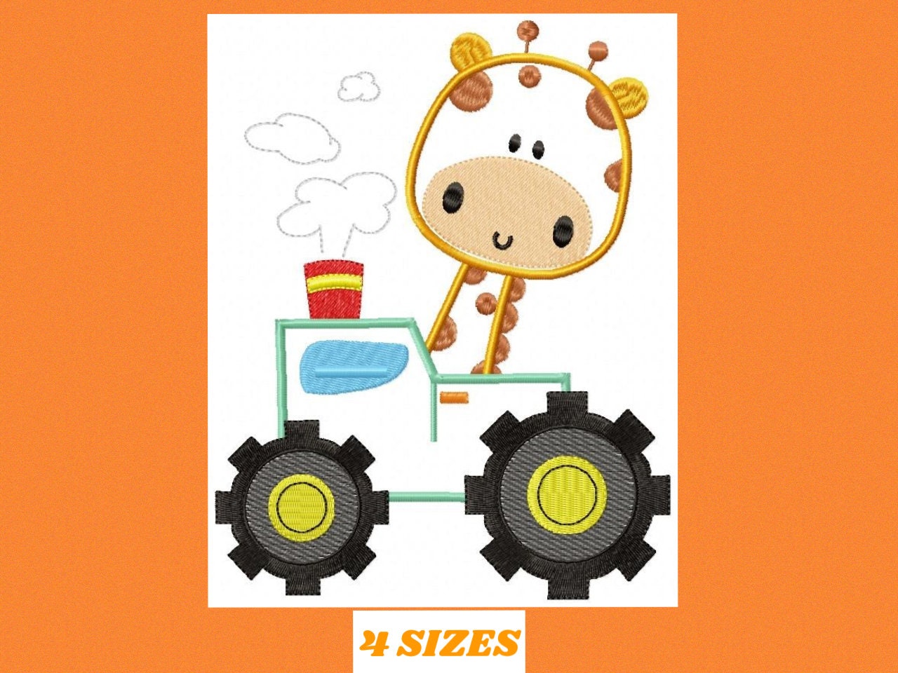 Giraffe embroidery design - Animal embroidery designs machine embroidery pattern - baby boy embroidery file - Safari Giraffe applique design