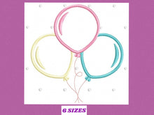 Cargar imagen en el visor de la galería, Balloon embroidery design - Birthday embroidery designs machine embroidery pattern - Baby shower embroidery file - balloon applique party
