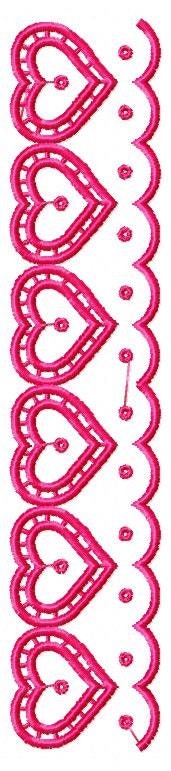 Border embroidery designs - Frame embroidery design machine embroidery pattern - girl embroidery file heart embroidery tea towel embroidery
