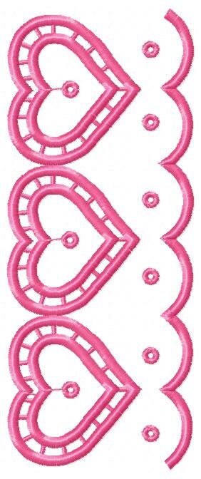 Border embroidery designs - Frame embroidery design machine embroidery pattern - girl embroidery file heart embroidery tea towel embroidery