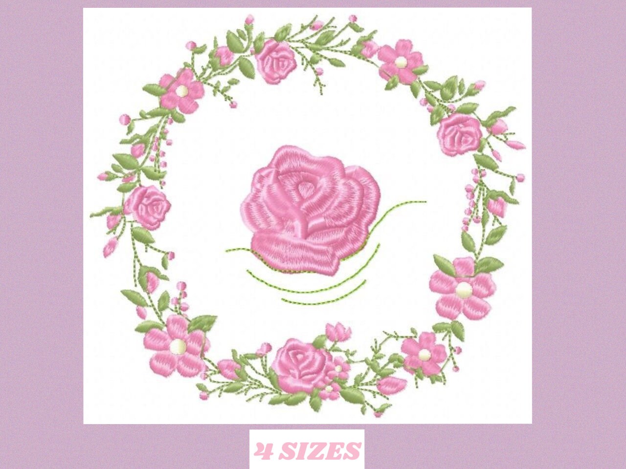 Frame embroidery designs - Flower embroidery design machine embroidery pattern - rose embroidery file girl embroidery - roses frame design Marcia Embroidery