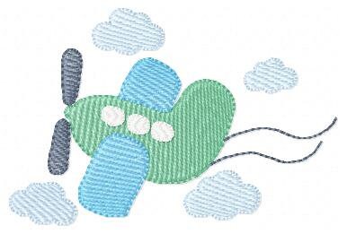 Plane embroidery designs - Airplane embroidery design machine embroidery pattern - Vehicle design baby boy embroidery file - kid pes sky