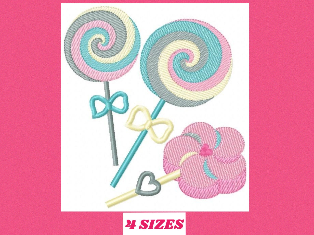 Lollipop embroidery designs - Candy embroidery design machine embroidery pattern - Dessert embroidery file lollipop design candy design kids