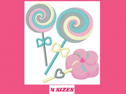 Lollipop embroidery designs - Candy embroidery design machine embroidery pattern - Dessert embroidery file lollipop design candy design kids