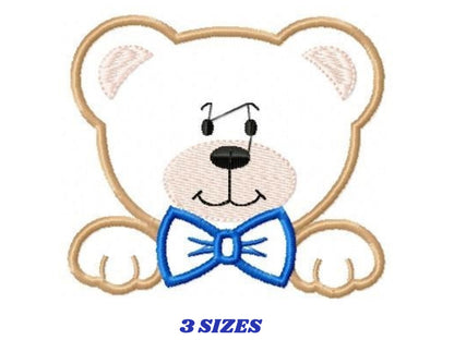 Teddy Bear embroidery designs - Bear face embroidery design machine embroidery pattern - Teddy bear applique design baby boy embroidery file