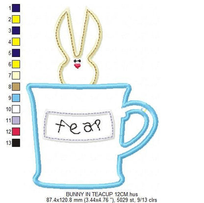 Bunny embroidery design - Rabbit embroidery designs machine embroidery pattern - baby embroidery file - mug embroidery rabbit mug design - Marcia Embroidery