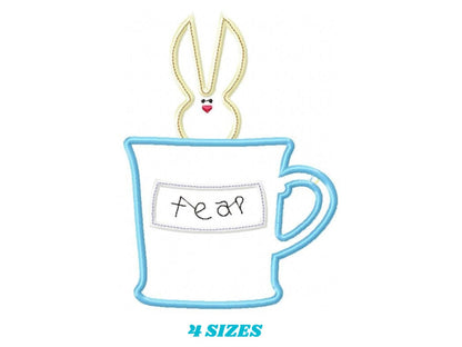 Bunny embroidery design - Rabbit embroidery designs machine embroidery pattern - baby embroidery file - mug embroidery rabbit mug design - Marcia Embroidery