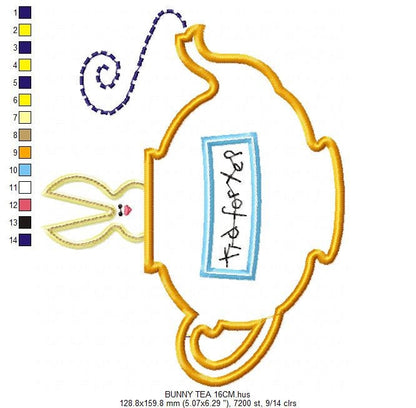Bunny embroidery design - Rabbit embroidery designs machine embroidery pattern - baby embroidery file  kid embroidery rabbit with magic lamp Marcia Embroidery