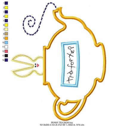 Bunny embroidery design - Rabbit embroidery designs machine embroidery pattern - baby embroidery file  kid embroidery rabbit with magic lamp Marcia Embroidery
