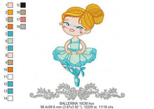 Carica l&#39;immagine nel visualizzatore di Gallery, Ballerina embroidery designs - Ballet embroidery design machine embroidery pattern - instant download - Baby girl embroidery file dancer
