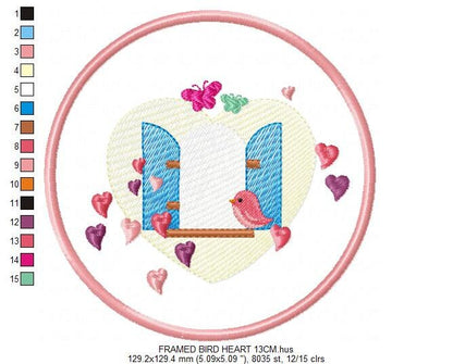Bird embroidery designs - Dove embroidery design - machine embroidery pattern - bird fill design - baby girl embroidery - birdies applique - Marcia Embroidery
