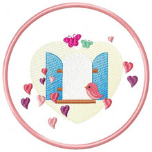 Charger l&#39;image dans la galerie, Bird embroidery designs - Dove embroidery design - machine embroidery pattern - bird fill design - baby girl embroidery - birdies applique
