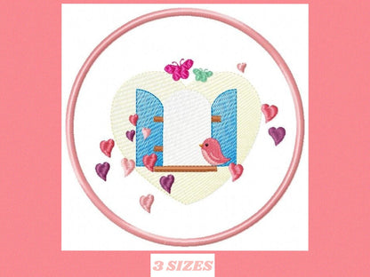 Bird embroidery designs - Dove embroidery design - machine embroidery pattern - bird fill design - baby girl embroidery - birdies applique - Marcia Embroidery