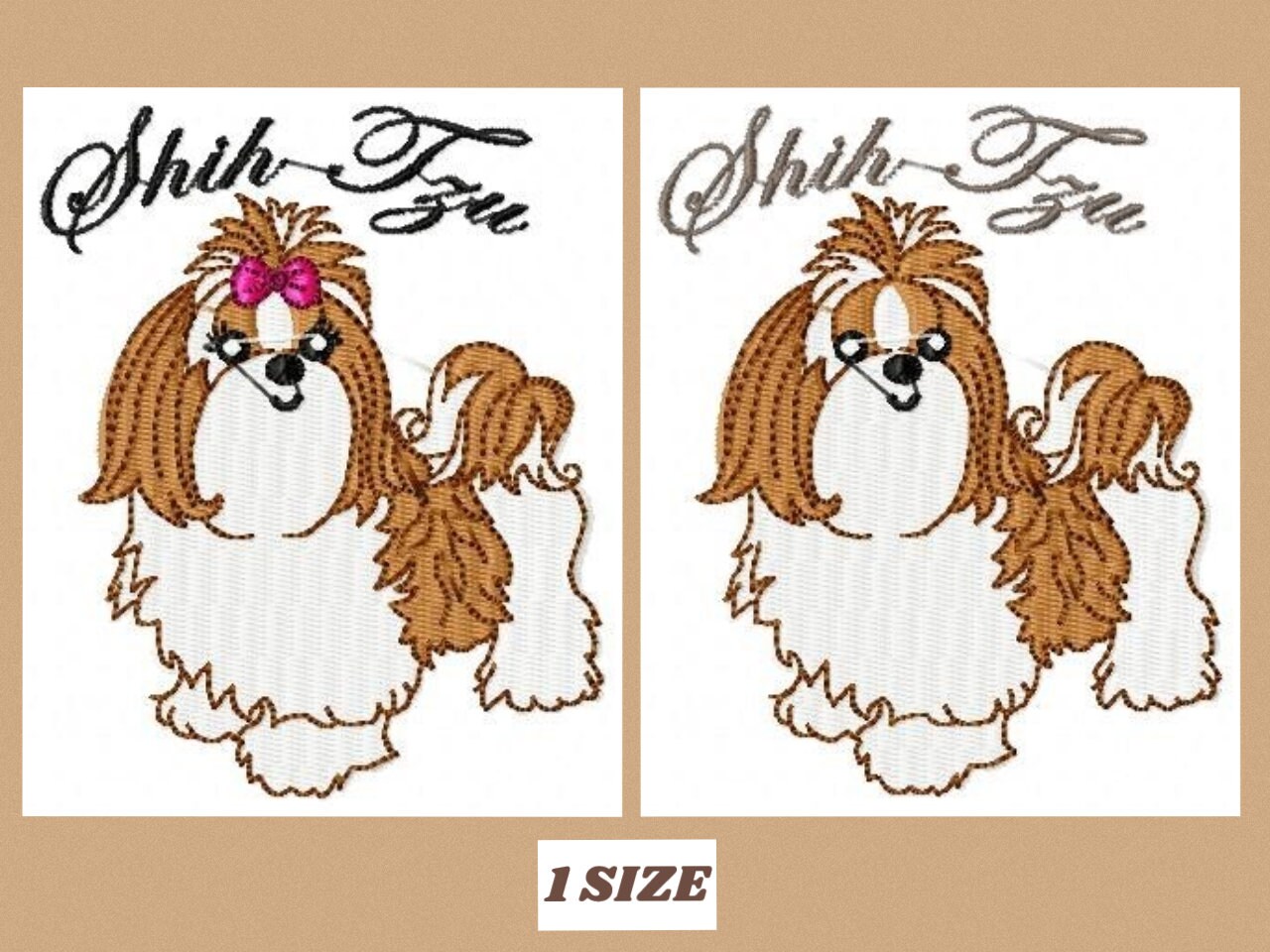 Shih Tzu embroidery design - Dog embroidery designs machine embroidery pattern - puppy embroidery file - instant download Shihtzu design