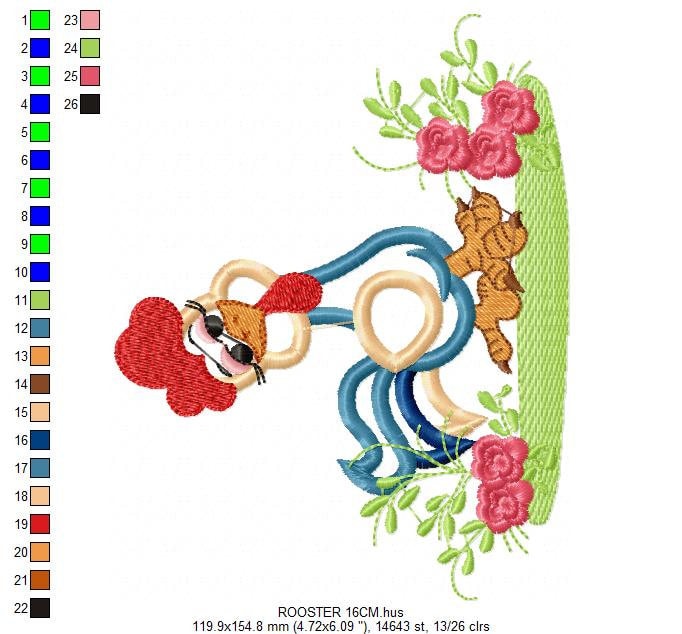 Rooster embroidery designs - Farm animals embroidery design machine embroidery pattern - instant download - Kitchen applique design Chicken