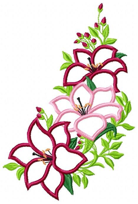 Flowers embroidery designs - Flower embroidery design machine embroidery pattern - rose embroidery file - flower applique design floral
