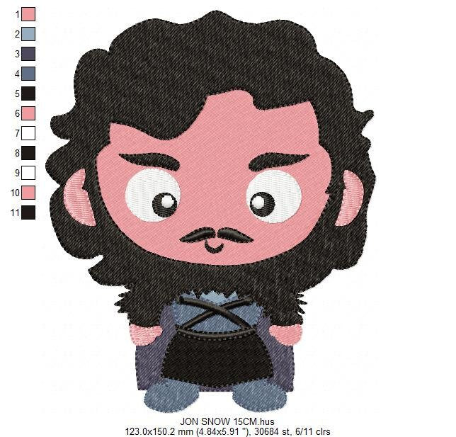 Jon Snow Embroidery design - Game of Thrones embroidery designs machine embroidery pattern - GOT embroidery design digital file download Marcia Embroidery
