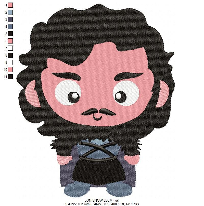 Jon Snow Embroidery design - Game of Thrones embroidery designs machine embroidery pattern - GOT embroidery design digital file download Marcia Embroidery