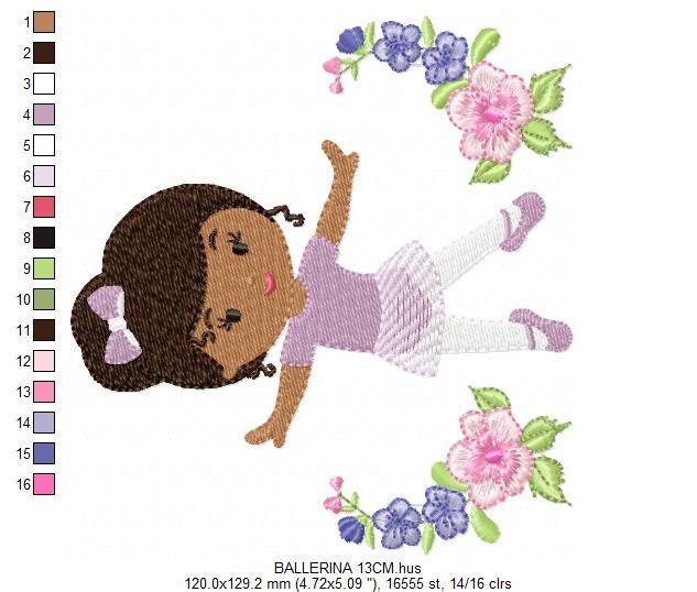 Ballerina embroidery designs - Ballet embroidery design machine embroidery pattern - baby girl embroidery file - dancer embroidery frame