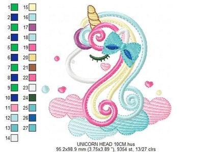 Unicorn embroidery designs - Girl embroidery design machine embroidery pattern - baby embroidery newborn embroidery unicorn applique design