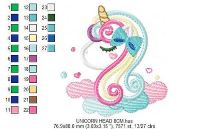 Unicorn embroidery designs - Girl embroidery design machine embroidery pattern - baby embroidery newborn embroidery unicorn applique design