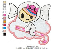 Load image into Gallery viewer, Caramella embroidery designs - Tokidoki embroidery design machine embroidery pattern - digital download - girl embroidery file Donutella
