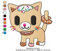 Load image into Gallery viewer, Biscotinno embroidery designs - Tokidoki embroidery design machine embroidery pattern - instant download - girl embroidery file Donutella
