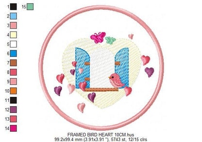 Bird embroidery designs - Dove embroidery design - machine embroidery pattern - bird fill design - baby girl embroidery - birdies applique - Marcia Embroidery