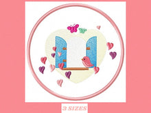 Cargar imagen en el visor de la galería, Bird embroidery designs - Dove embroidery design - machine embroidery pattern - bird fill design - baby girl embroidery - birdies applique
