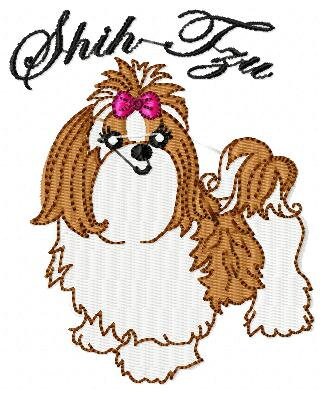 Shih Tzu embroidery design - Dog embroidery designs machine embroidery pattern - puppy embroidery file - instant download Shihtzu design