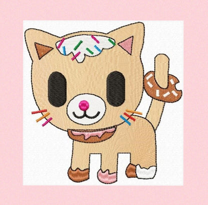 Biscotinno embroidery designs - Tokidoki embroidery design machine embroidery pattern - instant download - girl embroidery file Donutella Marcia Embroidery