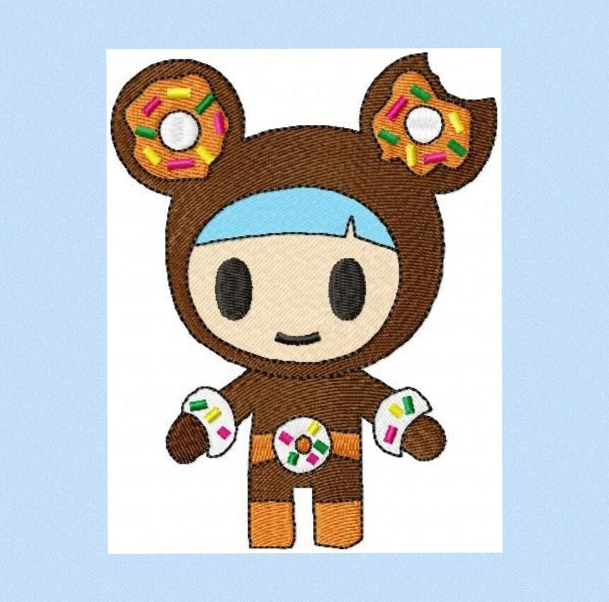 Ciambello embroidery designs - Tokidoki embroidery design machine embroidery pattern - instant download - girl embroidery file Chocotella - Marcia Embroidery