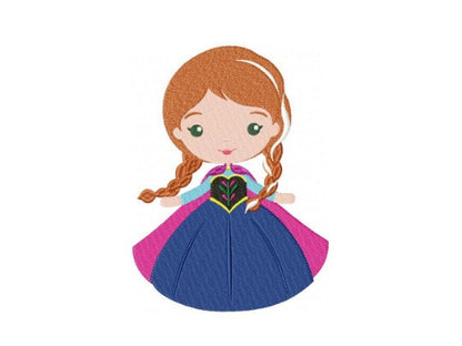 Princess Anna embroidery designs - Disney embroidery design machine embroidery pattern - Frozen embroidery file - Princess applique design Marcia Embroidery