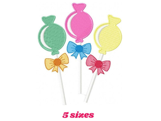 Lollipop embroidery designs - Candy embroidery design machine embroidery pattern - Dessert embroidery file - lollipop candy filled design
