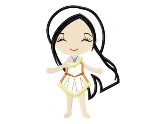 Pocahontas embroidery designs - Disney Princess embroidery design machine embroidery pattern - Princess applique design indian embroidery Marcia Embroidery