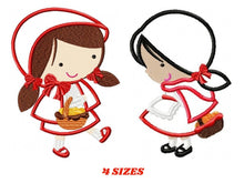 Cargar imagen en el visor de la galería, Little red riding hood embroidery designs - Princess embroidery design machine embroidery pattern - Princess applique design - girl applique
