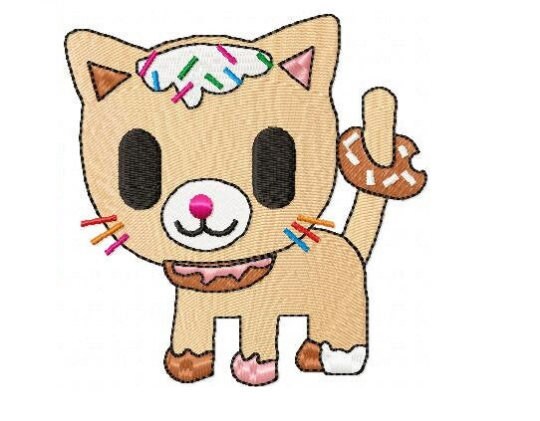 Biscotinno embroidery designs - Tokidoki embroidery design machine embroidery pattern - instant download - girl embroidery file Donutella Marcia Embroidery