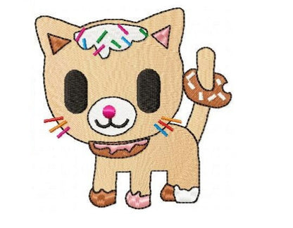 Biscotinno embroidery designs - Tokidoki embroidery design machine embroidery pattern - instant download - girl embroidery file Donutella Marcia Embroidery