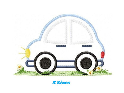 Car applique embroidery designs - Vehicle embroidery design machine embroidery pattern - Automobile embroidery file - instant download pes