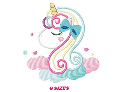 Unicorn embroidery designs - Girl embroidery design machine embroidery pattern - baby embroidery newborn embroidery unicorn applique design