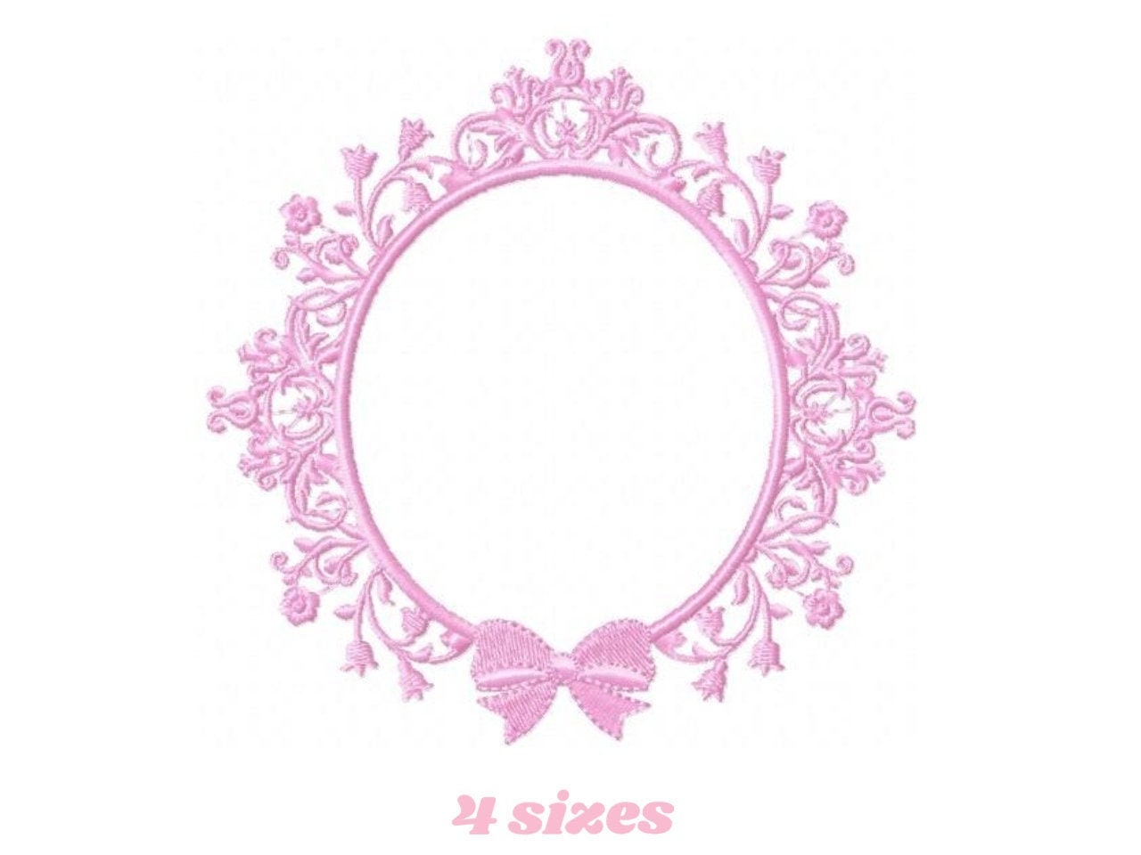 Frame embroidery designs - Flower Wreath embroidery design machine embroidery pattern - Lace embroidery file - baby girl embroidery frame