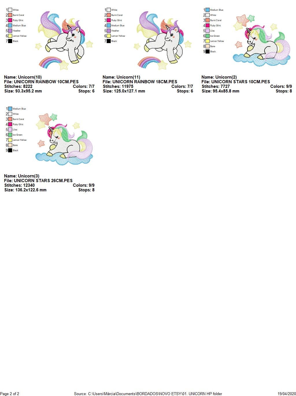 Unicorn set embroidery designs - Baby girl Pony machine embroidery pattern - Fantasy Magical file - Instant digital download pes jef dst hus