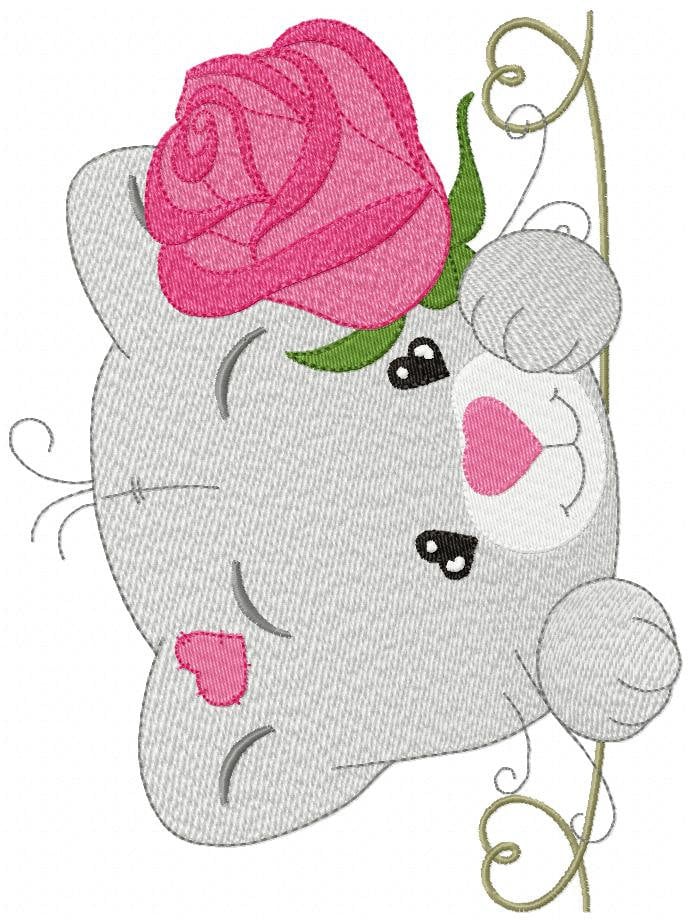 Cat embroidery design - Kitty embroidery designs machine embroidery pattern - Pet embroidery file - Baby girl embroidery Kitchen cloth Apron