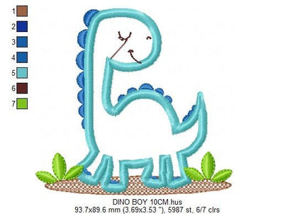 Dinosaur embroidery designs - Dino machine embroidery pattern - Baby boy and girl file - Dinosaur Applique - Instant digital download pes