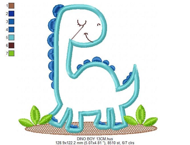 Dinosaur embroidery designs - Dino machine embroidery pattern - Baby boy and girl file - Dinosaur Applique - Instant digital download pes