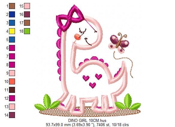 Dinosaur embroidery designs - Dino machine embroidery pattern - Baby boy and girl file - Dinosaur Applique - Instant digital download pes